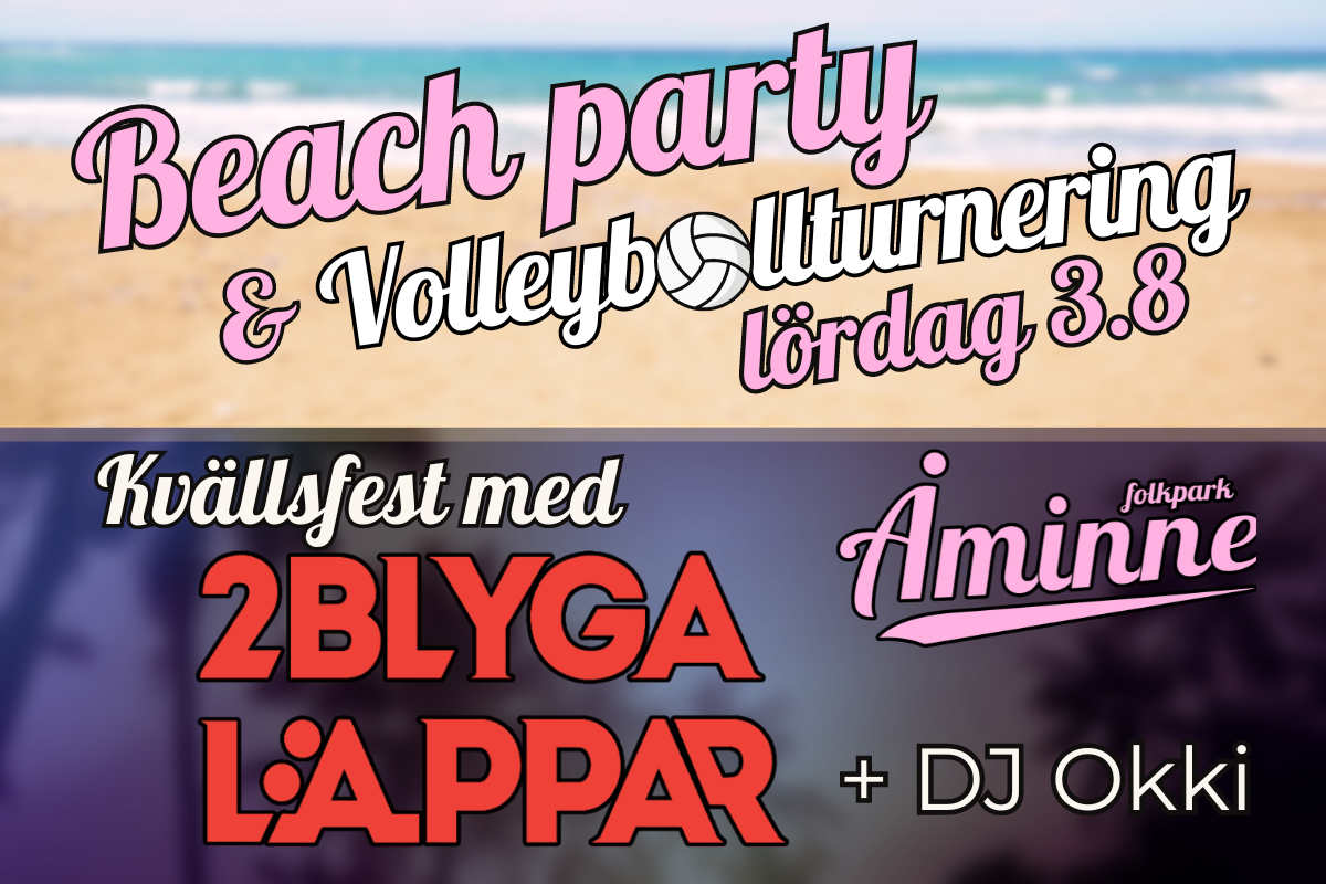 Beach party med 2 Blyga  Läppar & DJ Okki