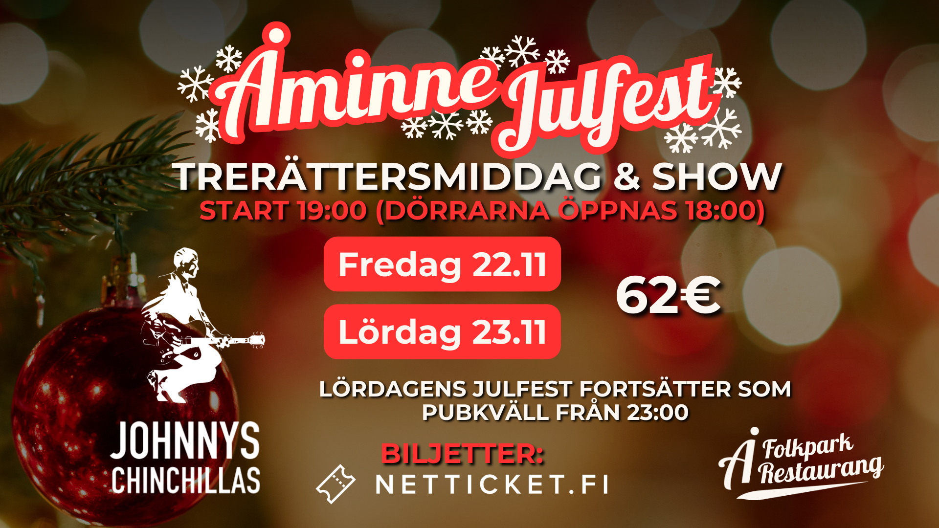 Åminne Julfest med Johnnys Chinchillas